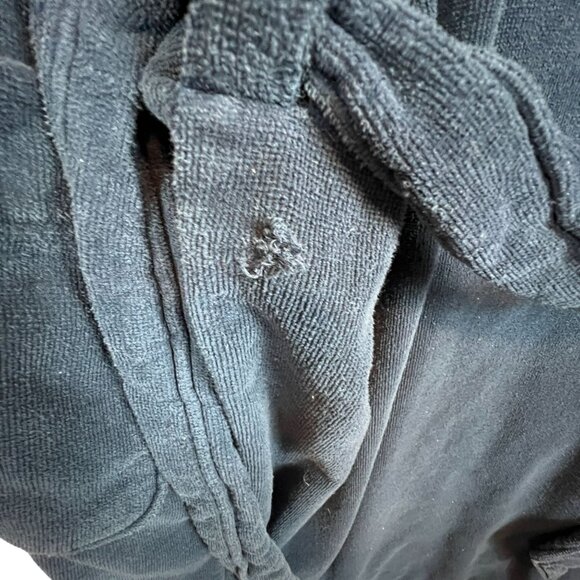 Nautica Mens Navy Blue Cotton Bathrobe With Piping Two Pockets & Adjustable Belt - Picture 5 of 11